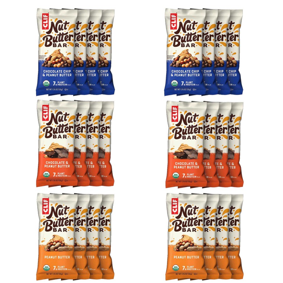 Favoris Clif Bar | Pack Varie De Barres Au Beurre De Noix, 24 Barres